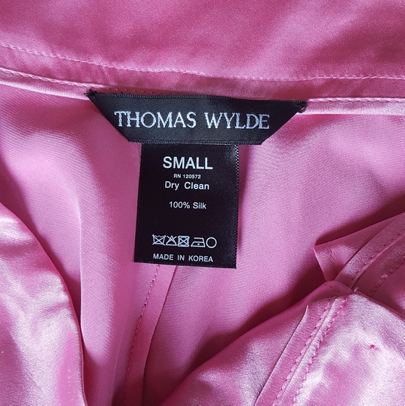 Thomas Wylde $995 Silk Pink Trouser Pants Size M - Picture 2 of 10